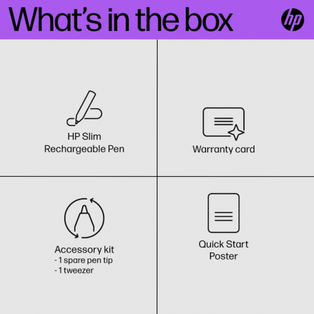 HP Slim - Digital pen - 2 buttons - harbor grey - envelope - for Pro x360 435 G9 Notebook, Fortis 11 G10 Notebook, Fortis 11 G9 Notebook - 20