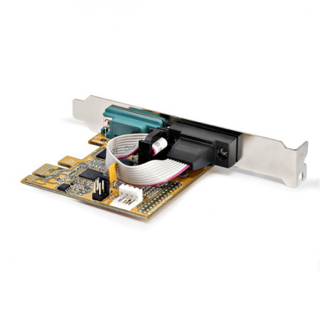 StarTech.com 2-Port PCI Express Serial Card, Dual Port PCIe to RS232 (DB9) Serial Interface Card, 16C1050 UART, Standard or Low Profile Brackets, COM Retention, For Windows & Linux - PCIe to Dual DB9 Card (21050-PC-SERIAL-LP) - Serial adapter - PCIe 2.0 low profile - RS-232 x 2 - yellow - 2