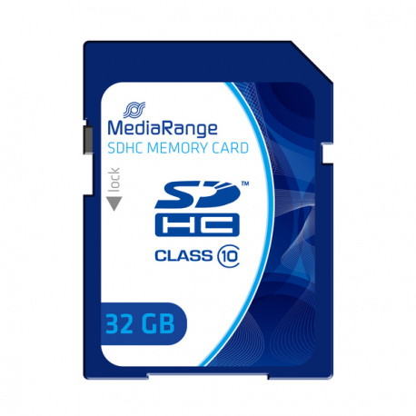 MediaRange - Flash memory card - 32 GB - Class 10 - SDHC - blue - 2
