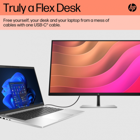 HP E32K G5 - E-Series - LED monitor - 31.5" - 3840 x 2160 4K UHD (2160p) @ 60 Hz - IPS - 350 cd / m² - 1000:1 - 5 ms - HDMI, DisplayPort, USB-C - speakers - black head, black and silver (stand) - 14