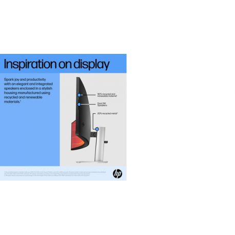 HP E45c G5 - E-Series - LED monitor - curved - 44.5" - 5120 x 1440 Dual Quad HD @ 165 Hz - VA - 400 cd / m² - 3000:1 - 3 ms - HDMI, DisplayPort, USB-C - speakers - black head, black and silver (stand) - 21