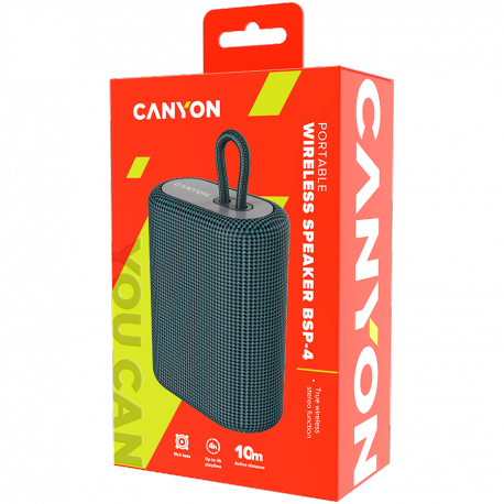 Canyon BSP-4 - Speaker - for portable use - wireless - Bluetooth - 5 Watt - dark grey - 3