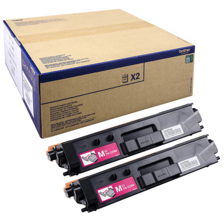 Brother TN329M - 2-pack - magenta - original - toner cartridge - for Brother DCP-L8450CDW, HL-L8350CDW, HL-L8350CDWT, MFC-L8850CDW - 0