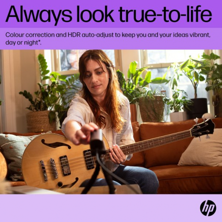 HP 965 Streaming - Webcam - colour - 8 MP - 3840 x 2160 - audio - USB 3.0 - 23