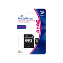 MediaRange - Flash memory card (microSDXC to SD adapter included) - 64 GB - Class 10 - microSDXC - black