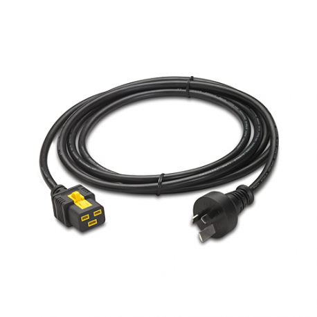 APC - Power cable - IEC 60320 C19 to AS / NZS 3112 (M) - AC 240 V - 15 A - 3 m - black - Australia - for P / N: SMT2200I-AR, SMT2200R2I-AR, SMT3000I-AR, SMT3000R2I-AR, SMX3000HVTUS, SRT10RMXLIX806 - 0