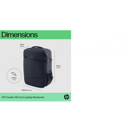 HP - Creator Edition - notebook carrying backpack - 16.1" - dark navy - for Victus by HP Laptop 15, 16; Laptop 15, 15s; Pavilion x360 Laptop - 7