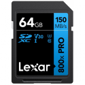 Lexar High Performance PRO BLUE Series - Flash memory card - 64 GB - Video Class V30  /  UHS-I U3  /  Class10 - 800x - SDXC UHS-I
