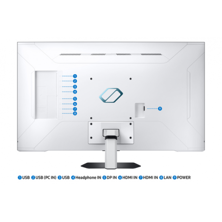 Samsung Odyssey Neo G7 S43CG700NU - G70NC Series - QLED monitor - Smart - gaming - 43" - 3840 x 2160 4K @ 144 Hz - VA - 400 cd / m² - 4250:1 - DisplayHDR 600 - 1 ms - 2xHDMI, DisplayPort - speakers - black, white - 17