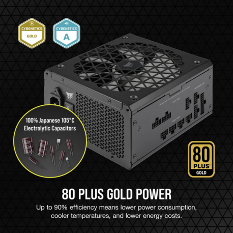 CORSAIR RMx Series RM750x SHIFT - Power supply (internal) - ATX12V 3.0 /  EPS12V 2.92 - 80 PLUS Gold - AC 100-240 V - 750 Watt - Europe - 9