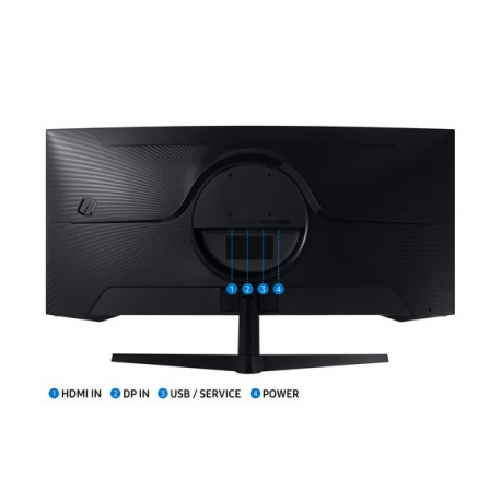 Samsung Odyssey G5 C34G55TWWP - G55T Series - LED monitor - gaming - curved - 34" - 3440 x 1440 UWQHD @ 165 Hz - VA - 250 cd / m² - 2500:1 - HDR10 - 1 ms - HDMI, DisplayPort - black - 1