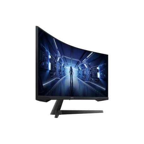 Samsung Odyssey G5 C34G55TWWP - G55T Series - LED monitor - gaming - curved - 34" - 3440 x 1440 UWQHD @ 165 Hz - VA - 250 cd / m² - 2500:1 - HDR10 - 1 ms - HDMI, DisplayPort - black - 15