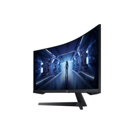 Samsung Odyssey G5 C34G55TWWP - G55T Series - LED monitor - gaming - curved - 34" - 3440 x 1440 UWQHD @ 165 Hz - VA - 250 cd / m² - 2500:1 - HDR10 - 1 ms - HDMI, DisplayPort - black - 17
