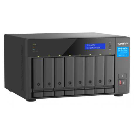 QNAP TVS-H874 - NAS server - 8 bays - SATA 6Gb / s - RAID 0, 1, 5, 6, 10, 50, JBOD, 60, RAID TP, TM - RAM 32 GB - 2.5 Gigabit Ethernet - iSCSI support - 1