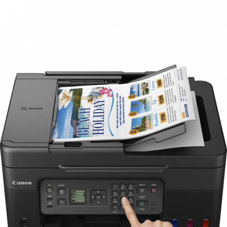 Canon PIXMA G4570 MegaTank - Multifunction printer - colour - ink-jet - refillable - A4 (210 x 297 mm), Legal (216 x 356 mm) (original) - A4 / Legal (media) - up to 11 ipm (printing) - 100 sheets - 33.6 Kbps - USB 2.0, Wi-Fi(ac) - 2