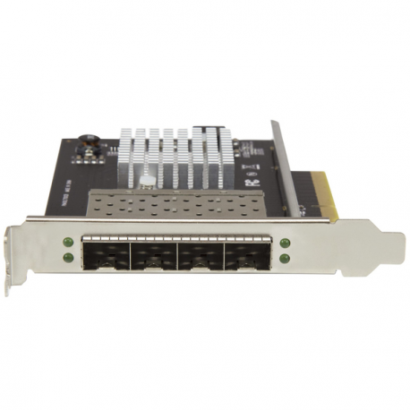 StarTech.com Quad Port 10G SFP+ Network Card, Intel XL710 Open SFP+ Converged Adapter, PCIe 10 Gigabit Ethernet Server NIC, 10GbE Fiber Optic LAN Card Dell PowerEdge HPE ProLiant, NIC Card - 10Gb SFP+ NIC Card (PEX10GSFP4I) - Network adapter - PCIe x8 - 10 Gigabit SFP+ x 4 - black - 1