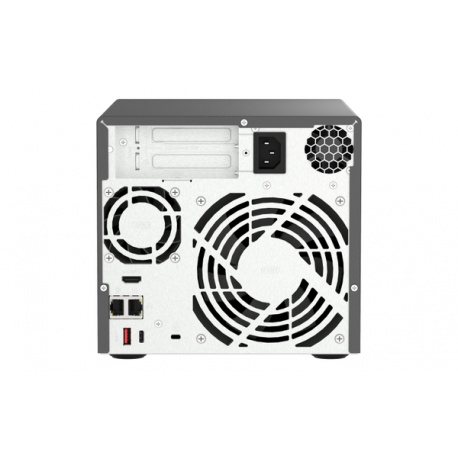 QNAP TVS-H474 - NAS server - 4 bays - SATA 6Gb/s - RAID 0, 1, 5, 6, 10, JBOD, RAID TP, TM - RAM 8 GB - Gigabit Ethernet / 2.5 Gigabit Ethernet - iSCSI support - 6