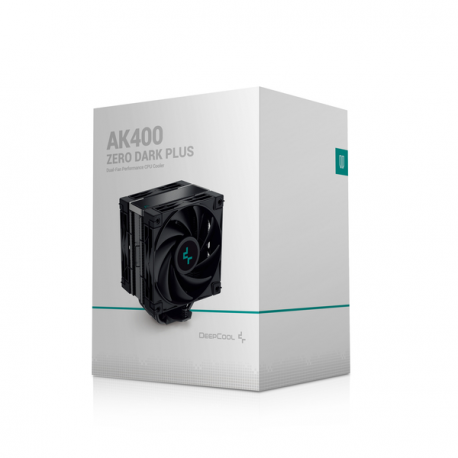Deepcool AK400 ZERO DARK PLUS - Processor cooler - (for: LGA1155, LGA1150, LGA1151, AM4, LGA1200, LGA1700, AM5) - 120 mm - black - 8