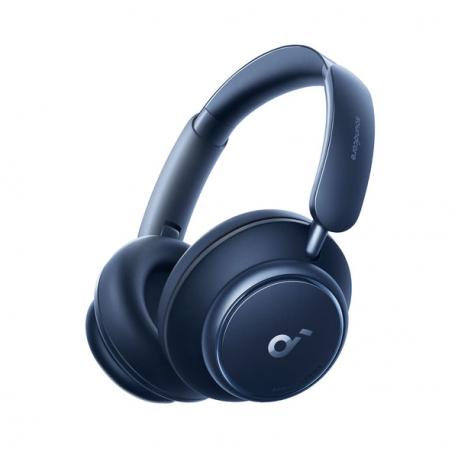 Soundcore Space Q45 - Headphones with mic - full size - Bluetooth - wireless, wired - active noise cancelling - 3.5 mm jack - blue - 0