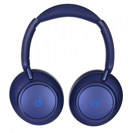 Soundcore Space Q45 - Headphones with mic - full size - Bluetooth - wireless, wired - active noise cancelling - 3.5 mm jack - blue - 2