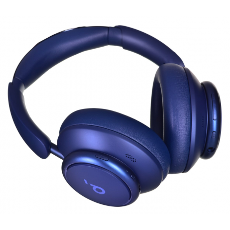 Soundcore Space Q45 - Headphones with mic - full size - Bluetooth - wireless, wired - active noise cancelling - 3.5 mm jack - blue - 3