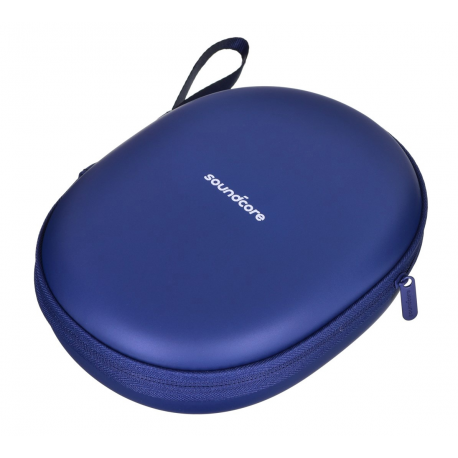 Soundcore Space Q45 - Headphones with mic - full size - Bluetooth - wireless, wired - active noise cancelling - 3.5 mm jack - blue - 8