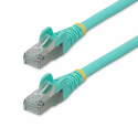 StarTech.com 2m CAT6a Ethernet Cable - Aqua - Low Smoke Zero Halogen (LSZH) - 10GbE 500MHz 100W PoE++ Snagless RJ-45 w / Strain Reliefs S / FTP Network Patch Cord - Patch cable - RJ-45 (M) to RJ-45 (M) - 2 m - S / FTP - CAT 6a - IEEE 802.3bt - halogen-free, molded, snagless, stranded - aqua