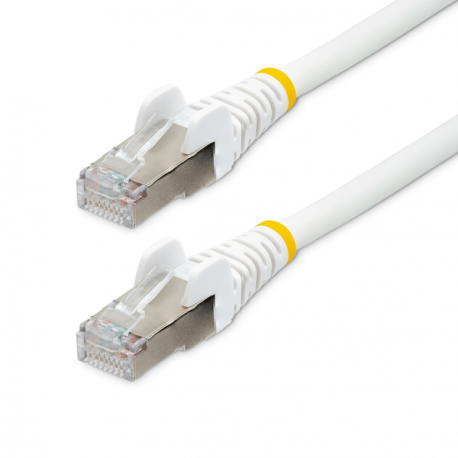 StarTech.com 3m CAT6a Ethernet Cable - White - Low Smoke Zero Halogen (LSZH) - 10GbE 500MHz 100W PoE++ Snagless RJ-45 w / Strain Reliefs S / FTP Network Patch Cord - Patch cable - RJ-45 (M) to RJ-45 (M) - 3 m - S / FTP - CAT 6a - IEEE 802.3bt - halogen-free, molded, snagless, stranded - white - 0