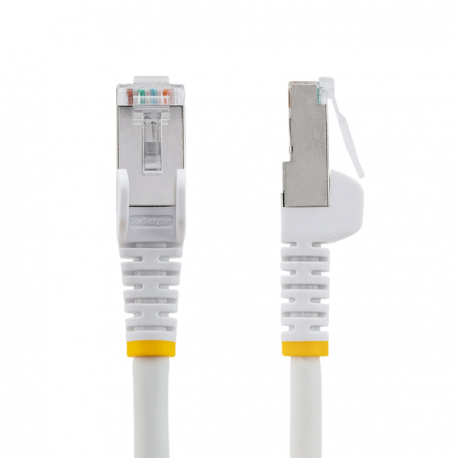 StarTech.com 3m CAT6a Ethernet Cable - White - Low Smoke Zero Halogen (LSZH) - 10GbE 500MHz 100W PoE++ Snagless RJ-45 w / Strain Reliefs S / FTP Network Patch Cord - Patch cable - RJ-45 (M) to RJ-45 (M) - 3 m - S / FTP - CAT 6a - IEEE 802.3bt - halogen-free, molded, snagless, stranded - white - 2