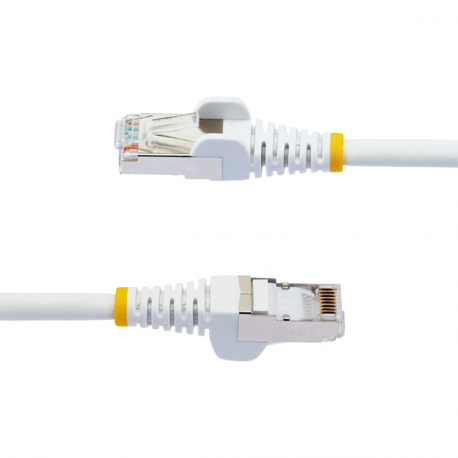 StarTech.com 3m CAT6a Ethernet Cable - White - Low Smoke Zero Halogen (LSZH) - 10GbE 500MHz 100W PoE++ Snagless RJ-45 w / Strain Reliefs S / FTP Network Patch Cord - Patch cable - RJ-45 (M) to RJ-45 (M) - 3 m - S / FTP - CAT 6a - IEEE 802.3bt - halogen-free, molded, snagless, stranded - white - 3