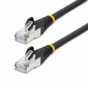 StarTech.com 5m CAT6a Ethernet Cable - Black - Low Smoke Zero Halogen (LSZH) - 10GbE 500MHz 100W PoE++ Snagless RJ-45 w / Strain Reliefs S / FTP Network Patch Cord - Patch cable - RJ-45 (M) to RJ-45 (M) - 5 m - S / FTP - CAT 6a - IEEE 802.3bt - halogen-free, molded, snagless, stranded - black