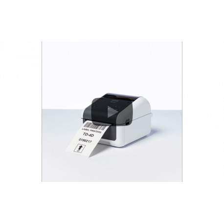 Brother TD-4210D - Label printer - direct thermal - Roll (11.8 cm) - 203 dpi - up to 127 mm / sec - USB 2.0, LAN, serial - grey, white - 4