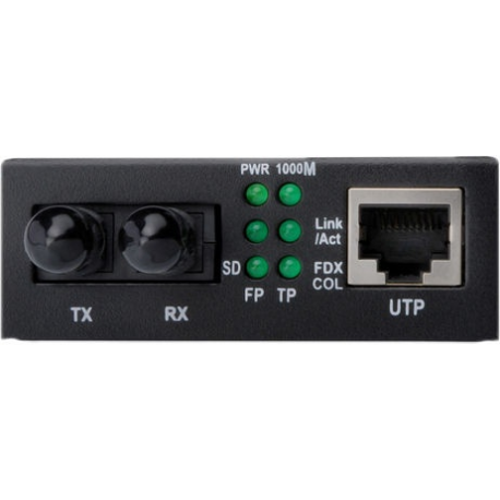 DIGITUS Professional DN-82010-1 - Fibre media converter - 100Mb LAN - 10Base-T, 100Base-FX, 100Base-TX - RJ-45 / ST multi-mode - up to 2 km - 1310 nm - 2