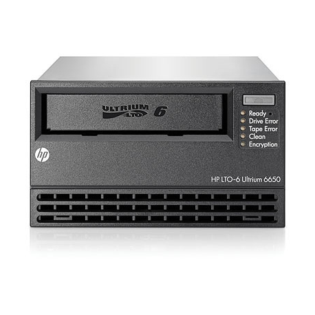 HPE StoreEver LTO-6 Ultrium 6650 - Tape drive - LTO Ultrium (2.5 TB  /  6.25 TB) - Ultrium 6 - SAS-2 - internal - 5.25" - encryption - for ProLiant DL320e Gen8, DL360p Gen8, DL385p Gen8, ML350e Gen8, ML350p Gen8, SL270s Gen8 - 0