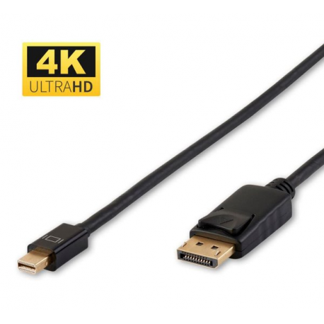 MicroConnect - DisplayPort cable - Mini DisplayPort (M) to DisplayPort (M) - 2 m - 4K support - black - 0