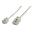 MicroConnect - Network cable - RJ-11 (M) to RJ-45 (M) - 6 m - round - white