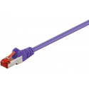 MicroConnect - Network cable - RJ-45 (M) to RJ-45 (M) - 15 cm - 6 mm - SFTP - CAT 6 - halogen-free, round, stranded - purple