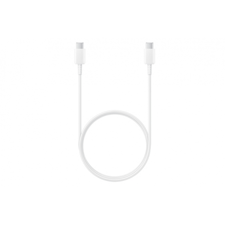 Samsung EP-DA705 - USB cable - 24 pin USB-C (M) to 24 pin USB-C (M) - USB 2.0 - 3 A - 1 m - white - 0