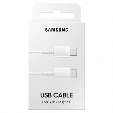 Samsung EP-DA705 - USB cable - 24 pin USB-C (M) to 24 pin USB-C (M) - USB 2.0 - 3 A - 1 m - white - 5
