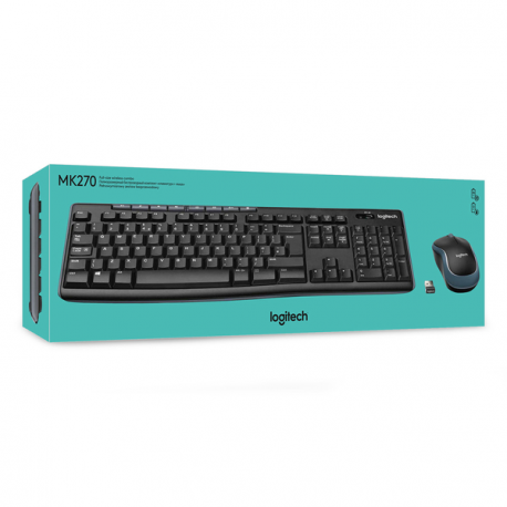 Logitech MK270 Wireless Combo - Keyboard and mouse set - wireless - 2.4 GHz - Belgium - 6