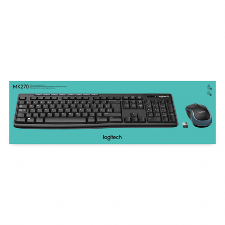 Logitech MK270 Wireless Combo - Keyboard and mouse set - wireless - 2.4 GHz - Belgium - 10