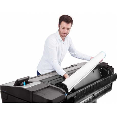 HP DesignJet T1700dr PostScript - 44" large-format printer - colour - ink-jet - 1118 x 1676 mm - 2400 x 1200 dpi - up to 0.55 min / page - capacity: 2 rolls - Gigabit LAN, USB host - cutter - 7