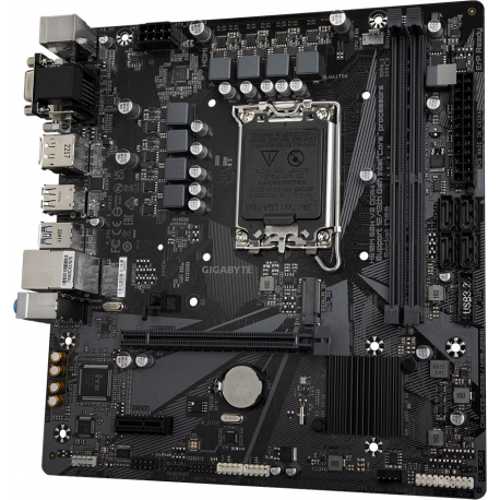 Gigabyte H610M S2H V2 DDR4 - 1.0 - motherboard - micro ATX - LGA1700 Socket - H610 Chipset - USB 3.2 Gen 1 - Gigabit LAN - onboard graphics (CPU required) - HD Audio (8-channel) - 2