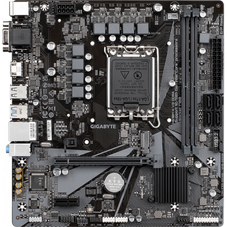 Gigabyte H610M H V2 - 1.0 - motherboard - micro ATX - LGA1700 Socket - H610 Chipset - USB 3.2 Gen 1 - Gigabit LAN - onboard graphics (CPU required) - HD Audio (8-channel) - 0