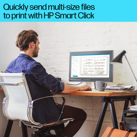 HP Officejet Pro 9720e Wide Format All-in-One - Multifunction printer - colour - ink-jet - A3 / Ledger (297 x 432 mm) (original) - A3 (media) - up to 18 ppm (copying) - up to 22 ppm (printing) - 250 sheets - USB 2.0, LAN, Wi-Fi(ac), Bluetooth - cement - 20