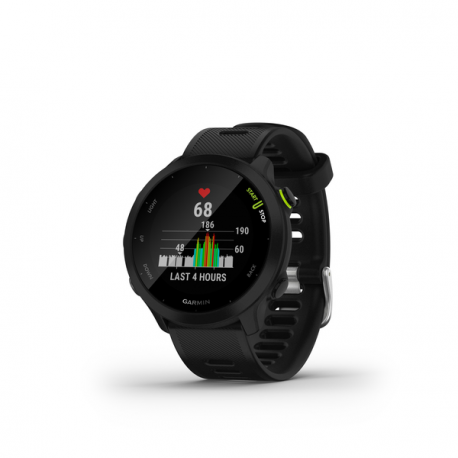 Garmin Forerunner 55 - Black - sport watch with band - silicone - black - display 1.04" - Bluetooth, ANT+ - 37 g - 6