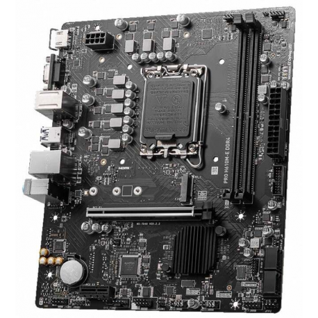 MSI PRO H610M-E - Motherboard - micro ATX - LGA1700 Socket - H610 Chipset - USB 3.2 Gen 1 - Gigabit LAN - onboard graphics (CPU required) - HD Audio (8-channel) - 2