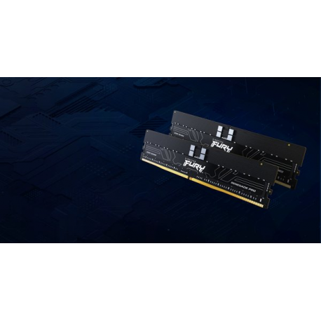 Kingston FURY Renegade Pro - DDR5 - module - 16 GB - DIMM 288-pin - 6000 MHz / PC5-48000 - CL32 - 1.35 V - registered - on-die ECC - black - 9