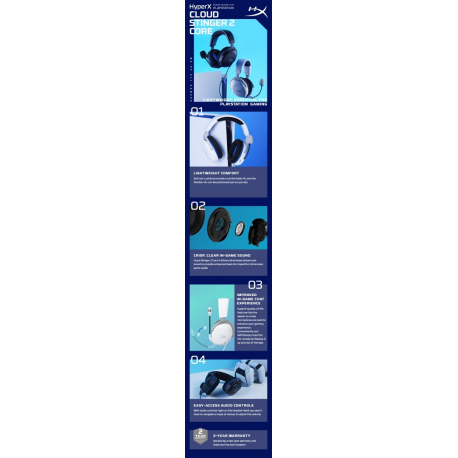 HyperX Cloud Stinger 2 Core - Headset - full size - wired - black - 12