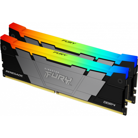 Kingston FURY Renegade RGB - DDR4 - kit - 64 GB: 2 x 32 GB - DIMM 288-pin - 3200 MHz / PC4-25600 - CL16 - 1.35 V - unbuffered - non-ECC - black - 0